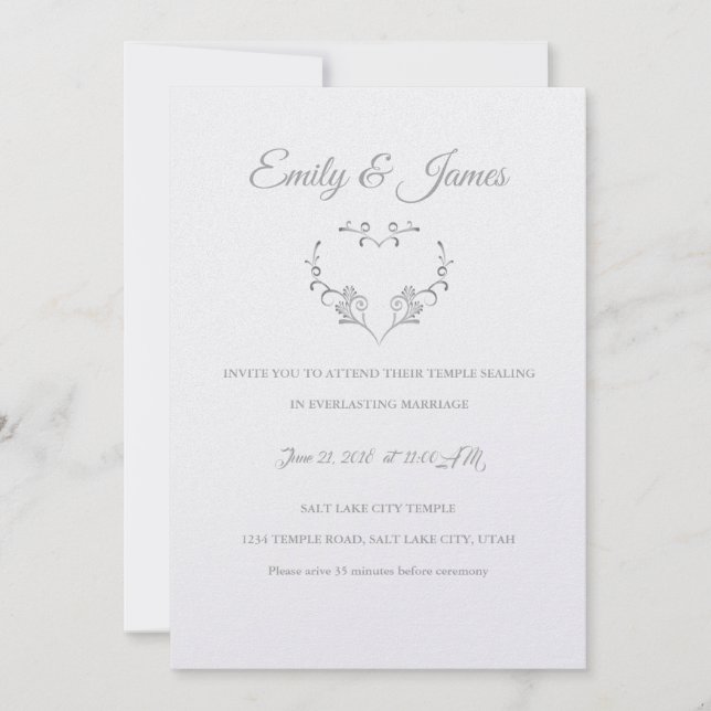 Temple Faire-part de mariage fantaisie Invitation  (Devant)