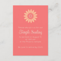 Temple Floral de corail Invitation à sceller