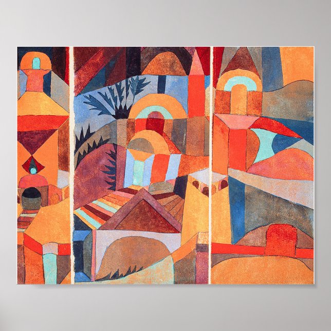 Temple Gardens (1920) by Paul Klee Poster (Front)