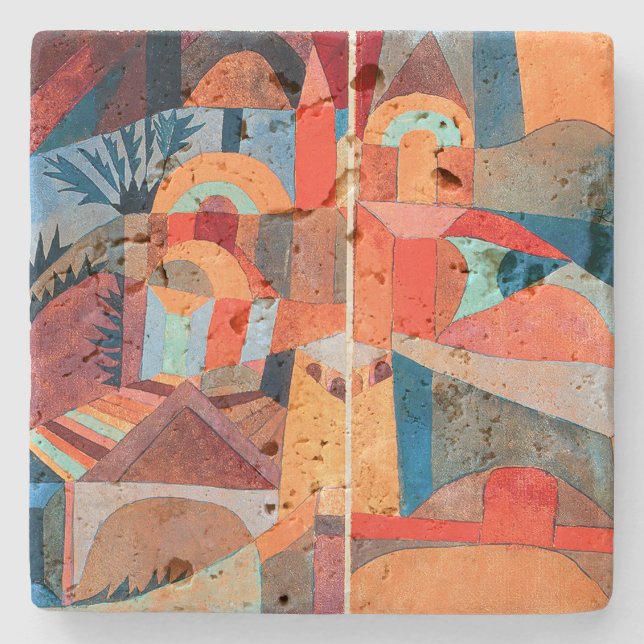 Temple Gardens | Paul Klee | Stone Coaster (Front)
