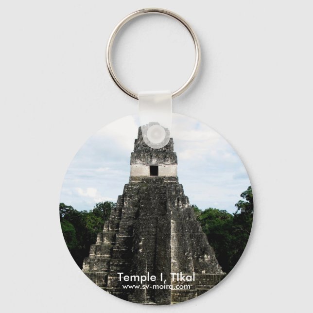 Temple I, Tikal, Guatemala Keychain (Front)