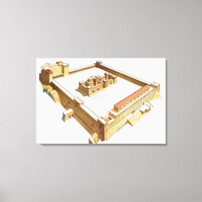 Temple in Jerusalem. Herod's Temple Canvas Print (Front)