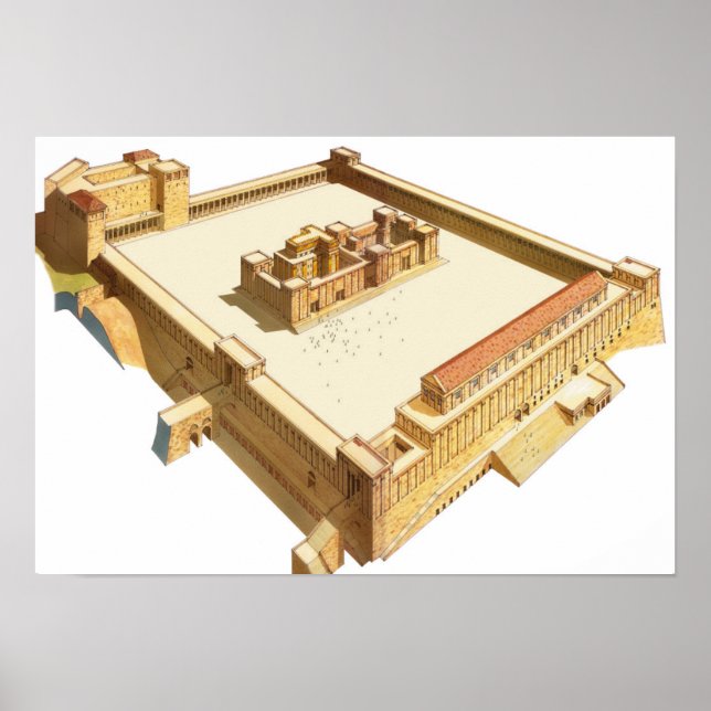 Temple in Jerusalem. Herod's Temple Poster (Front)