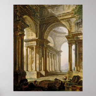 Temple in Ruins Poster