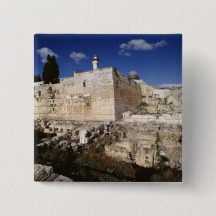 Temple Mount 2 Inch Square Button