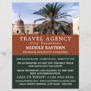 Temple Mount, Jerusalem, Travel Agency Fly Flyer