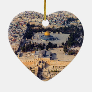 Temple Mount Old City Jerusalem Dome of the Rock Ceramic Ornament