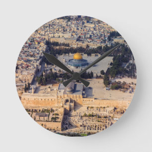 Temple Mount Old City Jerusalem Dome of the Rock Round Clock