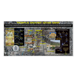 Temple Mount Star Map Poster