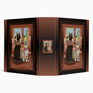 Temple of Bastet Egypt Bast Goddess Cat 2" Binder