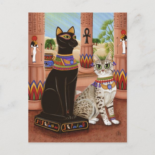 Temple of Bastet Egypt Bast Goddess Cat Postcard (Front)