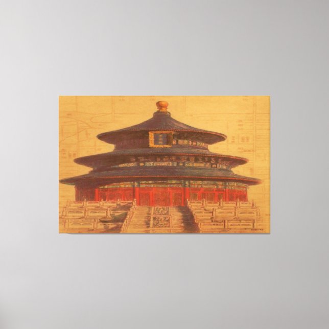 Temple Of Heaven Wrapped Canvas (Front)