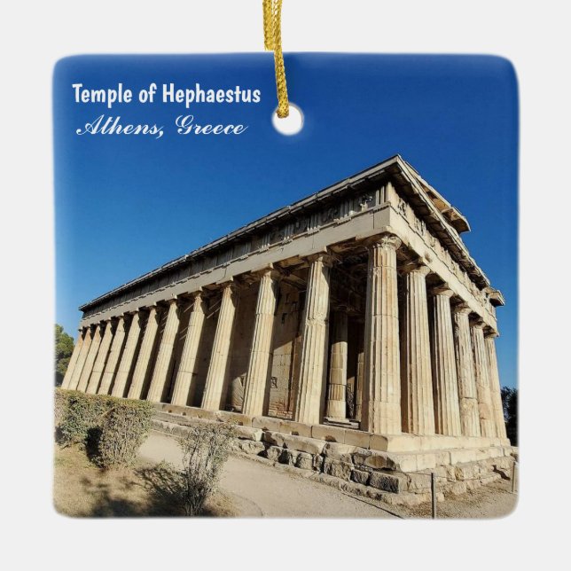 Temple of Hephaestus Athens Greece Souvenir Ceramic Ornament (Front)