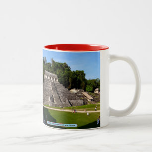Temple of Inscriptions, Palenque, Mexico Two-Tone Coffee Mug