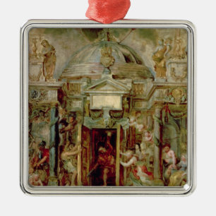 Temple of Janus, 1630s Metal Ornament