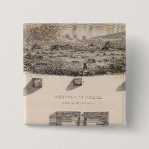 Temple of Kaili, Island of Hawaii, Hawaii 2 Inch Square Button