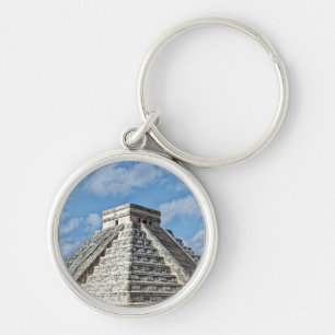Temple of  Kukulcán, Pyramid, Chichen Itza, Mexico Keychain