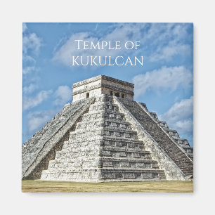 Temple of  Kukulcán, Pyramid, Chichen Itza, Mexico Magnet
