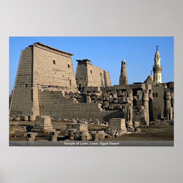 Temple of Luxor, Luxor, Egypt Desert Poster (Front)