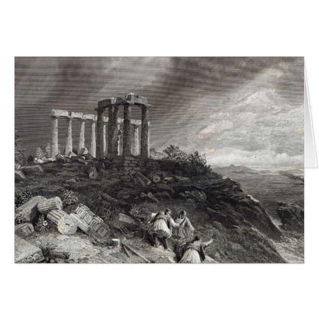 Temple of Minerva Sunium, engraved by J. Saddler (Front Horizontal)