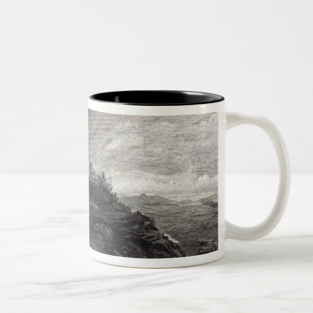 Temple of Minerva Sunium, engraved by J. Saddler Two-Tone Coffee Mug (Right)