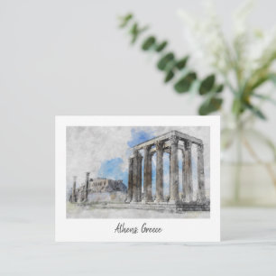 Temple of Olympian Zeus Athens – Ancient Greece  Postcard