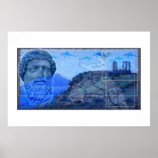 Temple of Poiseidon at Sounio Poster