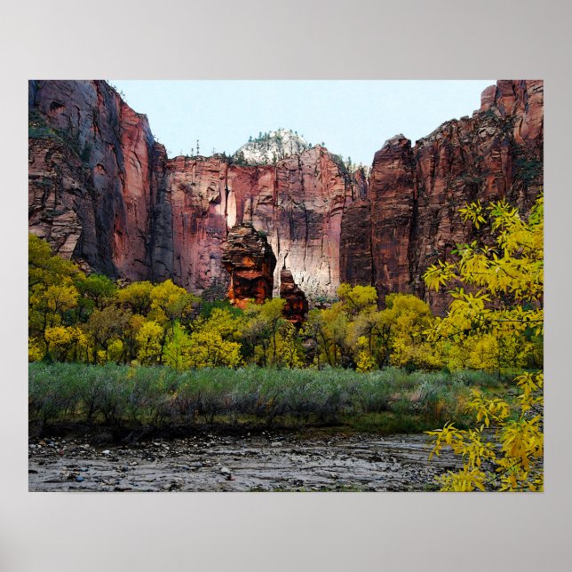 Temple of Sinawava, Zion in Utah Poster (Front)