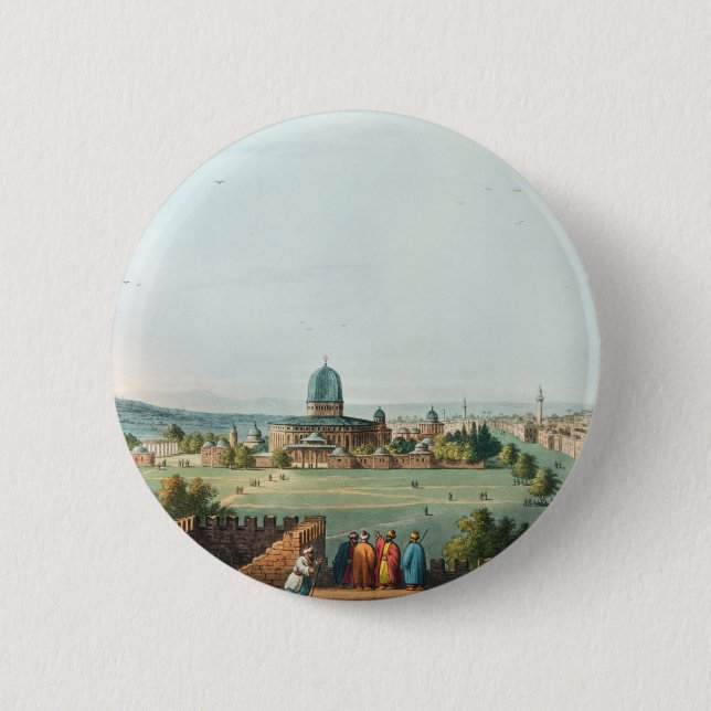 Temple of Solomon Views in the Ottoman Dominions 2 Inch Round Button (Front)