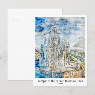 Temple of the Sacred Heart of Jesus Travel Postcard