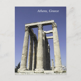 Temple of Zeus - Athens, Greece Postcard