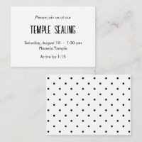 Temple Pointe Noir & Blanc Scellant Invitation