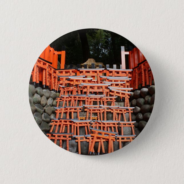 Temple Stone Far East 2 Inch Round Button (Front)
