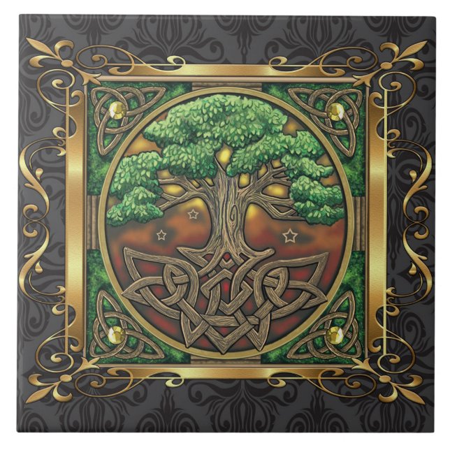 Temple Stone Medieval Witchcraft Ritual Alter Tile (Front)