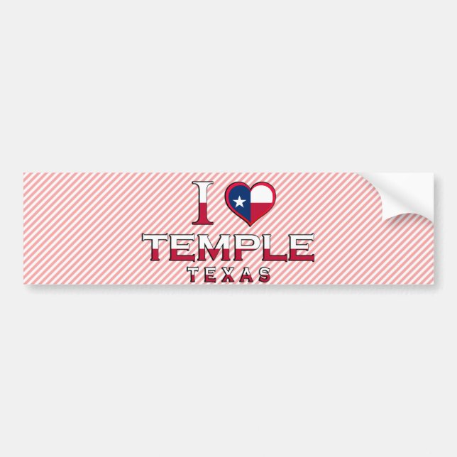 Temple, Texas Bumper Sticker (Front)