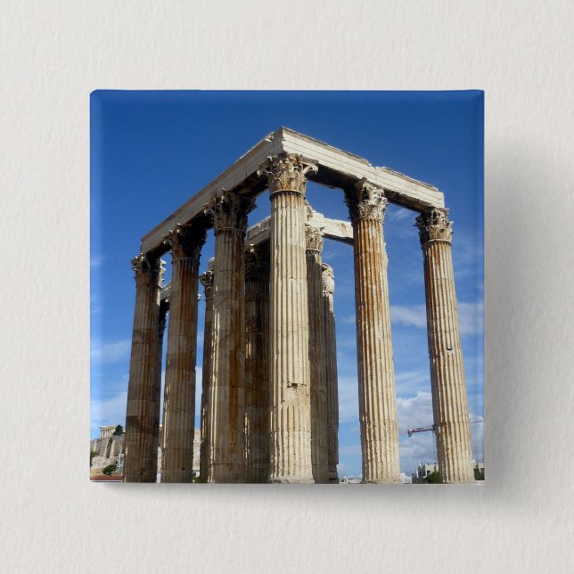 temple zeus 2 inch square button (Front)