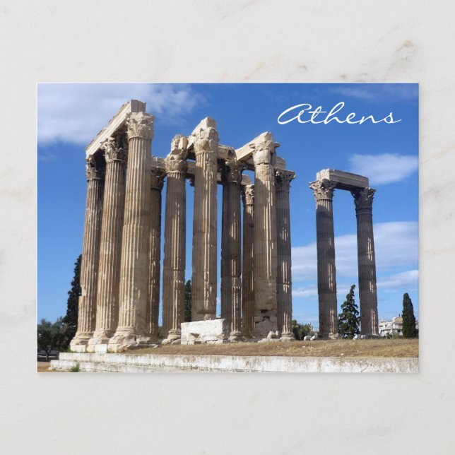 temple zeus athens postcard (Front)
