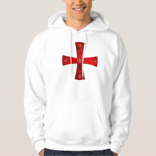Templer cross gems + swords at the back hoodie