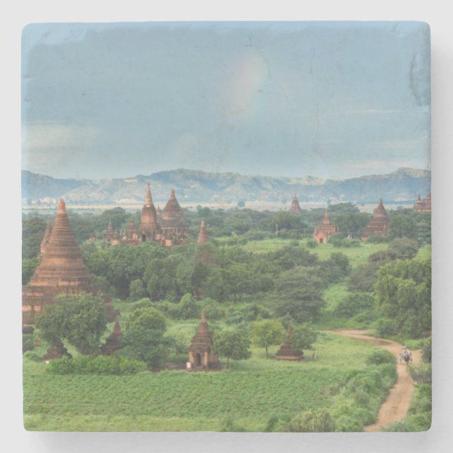 Temples in Bagan, Myanmar Stone Coaster (Front)