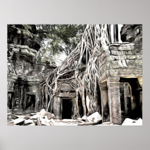TEMPLO EM ANGKOR  TEMPLE AT ANGKOR POSTER