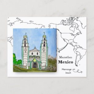 Templo María Milagrosa, Mazatlán, Mexico Postcard