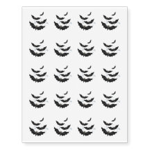 Temporary Tattoo Sheet-Halloween Bats