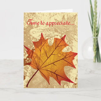 Temps à apprécier - Carte de voeux Thanksgiving