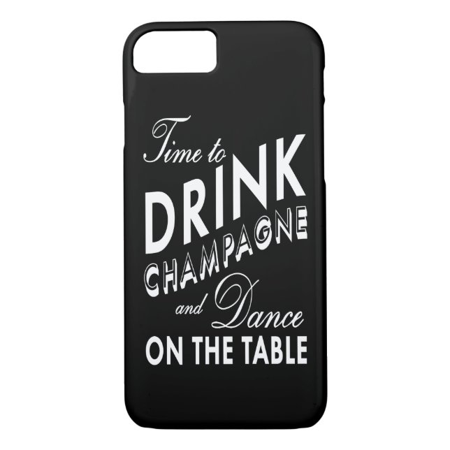 Temps de boire Champagne iPhone 7 Coque (Dos)