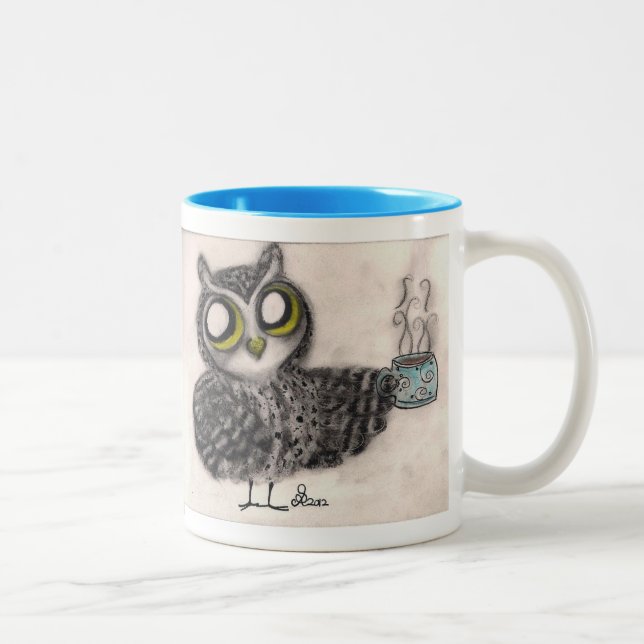 Temps de café de hibou ! Tasse (Droit)