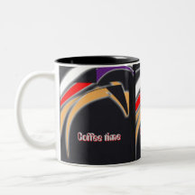 Temps de café Mug avec design tribal numérique