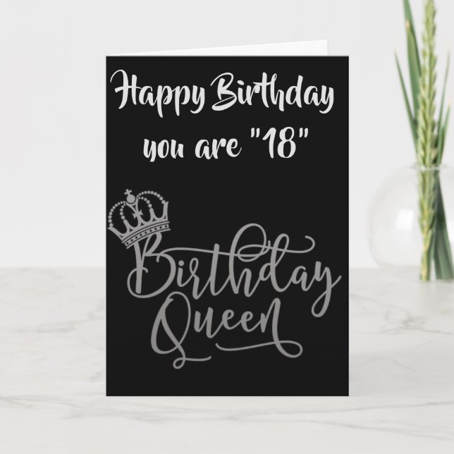 TEMPS DE CÉLÉBRER LA "18ème" carte de REINE d'anni (Devant)