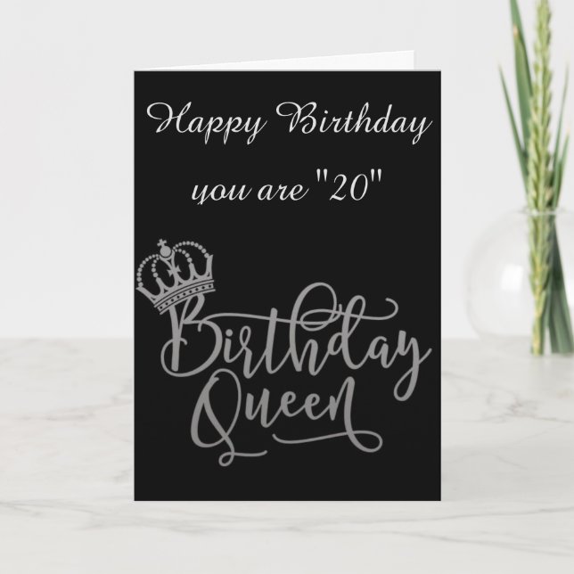 TEMPS DE CÉLÉBRER LA "20ème" carte de REINE d'anni (Devant)