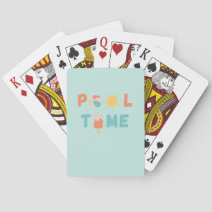 temps de la piscine. Jeux de cartes