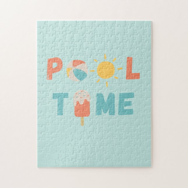 temps de la piscine. Puzzle (Vertical)